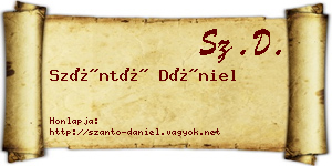 Szántó Dániel névjegykártya