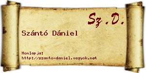 Szántó Dániel névjegykártya
