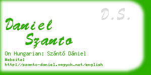 daniel szanto business card