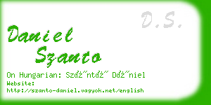 daniel szanto business card